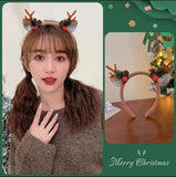 Boxtoday 1Pc Cute Deer Horn Hair Band Children's Christmas Headwear Autumn and Winter Plush Headband Hair Clip Women's Patry Accessories