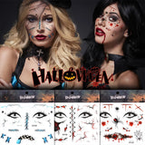 Boxtoday  1PC Halloween Waterproof Temporary Tattoo Stickers Sexy Bloody Makeup Zombie Scar Tattoo Decoration Wound Horror Blood S