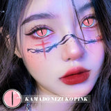 Boxtoday 2PCS/Pair Pink Contact Lenses Halloween Anime Accessories Eye Contacts Color Cosplay Anime Lenses Yearly Contact Lens