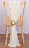 Boxtoday 24PCS 17x275cm Chiffon Chair Sashes Wedding Chair Decoration  Long For Wedding Aisle Decorations Party Banquet Event Baby Shower