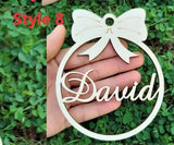 Boxtoday Personalized Different Names , Christmas Snowflake Ball Decorations for Home - Laser Engraved name place card,Christmas decor