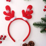 Boxtoday Red Antlers Christmas Headbands Children's Christmas Headwear Christmas Decorations Headbands