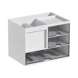 Boxtoday Desk Drawer Storage Box Stackable Dustproof Office Supplies Student Desk Organizer Stationery Holder Office Supplies