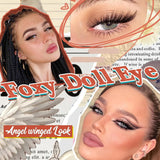 Boxtoday 7 Pairs Fluffy False Eyealshes, Fox Cat Eye Lashes Winged False Eyelashes With Eyeliner Effect Natural Look, 6D Silk Lashes