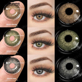 Boxtoday Color Contact Lenses 1Pair Colored Contacts for Eyes Brown Eyes Lenses Yearly Colorful Makeup Green Eyes Contacts Lens