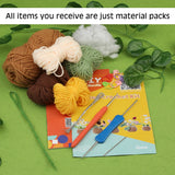 Boxtoday Crochet Flower Kit for Beginners With Instruction Knitting Yarn Thread Hook Needles Easy Knit Accessories Set DIY Craft