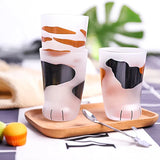 Boxtoday Animals Glass 300ML Creative Cute Cartoon Cat Paw Water Bottle Milk Juice Frosted Drinking 3D Shape Cold Drink Mug Coffee Cup