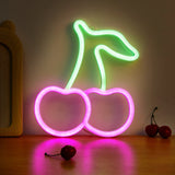 Boxtoday Chi-buy Cherry&Eggplant LED Neon sign USB Powered Or Battery Power Supply Neon Signs Night Light For Bedroom Living Room Decor L