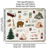 Boxtoday Camping Decorative Blanket Cushion Camping Blanket Sofa Cover Throw Blanket  Picnics Mat for Outdoor Hiking Beach