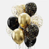 Boxtoday 12pcs 12inch Black Gold Latex Balloons Graduation Helium Globos Adult Kids Birthday Party Decorations Baby Shower Home Supplies