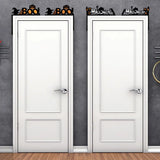 Boxtoday Halloween Door Frame Decoration,Bats,Pumpkins,Spider Webs,Door and Window Corner Stickers, Halloween Home Decoration