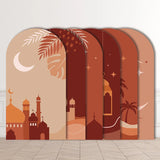 Boxtoday  Arched Cover Backdrop For Home Islamic Muslim Moon Decor Ramadan Party Spandex Double-sided Background