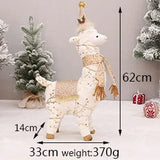 Boxtoday 48cm -75cm Printed Fabric Plush Scalable Snowman Doll Christmas Family Party Decorative Ornaments Happy 2024 New Year