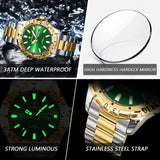 Boxtoday Luxury Quartz Man Watch Waterproof Luminous Date Week Men Watch Military Stainless Steel Men's Watches Sport Male Clock