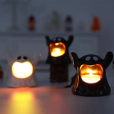 Boxtoday 2024 New Halloween Ghost Lamp With LED Flameless Candles Decorative Halloween Party Ghosts Horror Atmosphere Props Decoration