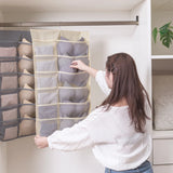 Boxtoday 36/30/24/15/8 Grids Double-Side Underwear Socks Bra Organizer Multifunctional Washable HangingMesh Bag Clothes Divider Case