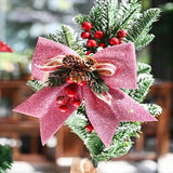 Boxtoday 1Pcs Christmas Tree Bowknot Ornaments Gift Present Party Xmas Decoration Ribbon BowChristmas Holiday Indoor Outdoor Decorations