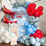 Boxtoday 36inch Aviator Bear Cutouts Cardboard Baby Blue Party Decoration Flight Theme Boys Birthday Baby Shower Anniversary Photo Props