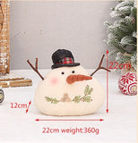 Boxtoday 48cm -75cm Printed Fabric Plush Scalable Snowman Doll Christmas Family Party Decorative Ornaments Happy 2024 New Year