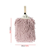 Boxtoday Chenille Hand Towels Kitchen Bathroom Hand Towel with Hanging Loops Quick Dry Soft Absorbent Microfiber Towels Animal Hedgehog