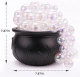 Boxtoday DIY Bubbling Cauldron Set Halloween Decorations Indoor ,Black Plastic Bowl Decoration for Home Kitchen Room Party Table