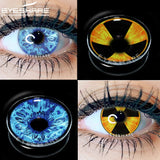 Boxtoday Color Contact Lenses For Eyes Anime Cosplay Colored Lenses Blue Yellow Halloween Lenses Contact Lens Beauty Makeup