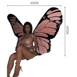 Boxtoday Sexy Lady Hot Sale Halloween Cosplay Butterfly Wing Fairy Costumes For Adult Kids Accessory Party Costume Decoration