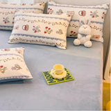 Boxtoday Winter Thickened Warm Flannel Queen Bedding Set Home Textile Cartoon Cute Duvet Cover Sheet Pillowcase 4pcs Luxury Bed Linen Set