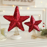 Boxtoday Sprinkled Christmas Tree Decoration Eye-Catching Glittering Pink Tree Decoration Shimmering Top Star for New Year