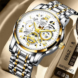 Boxtoday L93 Watch For Men Trendy High end Light Luxury Versatile Quartz Watches Waterproof Roman Hollow Male's Clock Watch