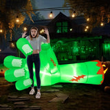 Boxtoday Giant Halloween Inflatable Arm Blow Up Halloween Yard Decoration with Built-in LEDs, Halloween Party Supplies for Yard Lawn