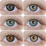 Boxtoday 1 pair New Colored Contacts Lenses for Eyes Brown Eyes Contacts Lenses Yearly Fashion Lenses Gray Green Contacts Lenses