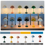 Boxtoday Modern Mushroom Flower Bud Rechargeable LED Table Lamps Desk Night for Bedroom Dining Touch Night Light Simple Hoom Decoration