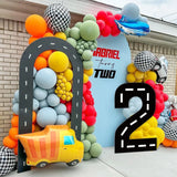 Boxtoday 0-9 Track Numbers Decoration Racing Theme Cardboard Cutout DIY Boys Birthday Age Sign Baby Shower Party Decor Photo Props