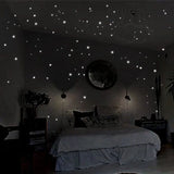 Boxtoday 407pcs Luminous Wall Stickers Wall Decor Glow In The Dark Star Vinyl Sticker for Kid Room Creative Fluorescent Party Decoration