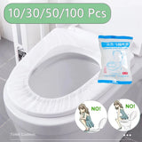 Boxtoday 10/30/50/100 Pcs Travel Disposable Toilet Seat Covers Mat Waterproof Toilet Paper Pad Travel Camping Bathroom Accessories Set