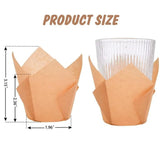 Boxtoday 50pcs Tulip Muffin Cupcake Paper Cups Oilproof Cupcakes Liner Baking Muffin Box Cup Cake Decorating Tools Muffin Wrap Cases