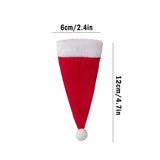 Boxtoday Merry Christmas Christmas Tableware Bag Holder Christmas Hat Fork Knife Cutlery Bag Christmas Decorations for Home