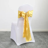 Boxtoday 10/50pcs Satin Chair Bow Sashes Wholesale Wedding Chair Knot Ribbon Ties For Party Event Hotel Banquet Supplies Home Decorations