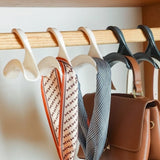 Boxtoday Bag Hook Handbag Arch Hook Tie Scarf Buckle Home Wardrobe Storage Multi-purpose Hook Reusable Wardrobe Storage Organization Tool