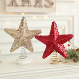 Boxtoday Sprinkled Christmas Tree Decoration Eye-Catching Glittering Pink Tree Decoration Shimmering Top Star for New Year