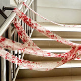 Boxtoday 3m Halloween Bloody Cloth Strips Blood Gauze Bandage Haunted House Warning Isolation Belt Home Horror Party Scene Decor Props