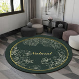 Boxtoday Nordic Modern Plant Flower Carpet Living Room Study Round Rugs Computer Chair Swing Chair Non-slip Rug Dresser Entry Porch Mat