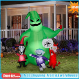 Boxtoday Halloween Inflatable 7'  Nightmare Before Christmas Scene ,  Airblown Inflatable, Inflatable Yard Decorations Party Holiday