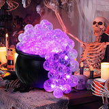 Boxtoday DIY Bubbling Cauldron Set Halloween Decorations Indoor ,Black Plastic Bowl Decoration for Home Kitchen Room Party Table