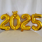 Boxtoday 1set 2025 Crown Number Foil Balloon For New Years Eve Party Supplies Christmas Party Graduation Decor New Year Balloon Globos