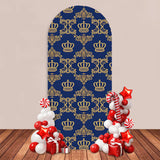 Boxtoday Royal Dark Blue Arch Backdrop Cover Boy Princes First Happy Birthday Party Decor Crown Baby Shower Photozone Elastic Background