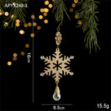 Boxtoday Shiny Christmas Decorations Festive Metal Craft Hanging Pendants Stylish Snowflake Decoration for Party Supply