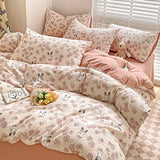 Boxtoday Ins Jacquard Girls Comfort Bedding Set Soft  Cotton Bed Sheet  Quilt Cover Pillowcase Bed Linens comforter sets 이불세트 이불커버세트