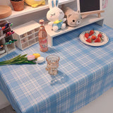 Boxtoday Ins Korean Plaid Tablecloth Jacquard Fabric Desk Table Cloth Mat Background Cloth Home Decoration Nordic Modern Table Livingroom